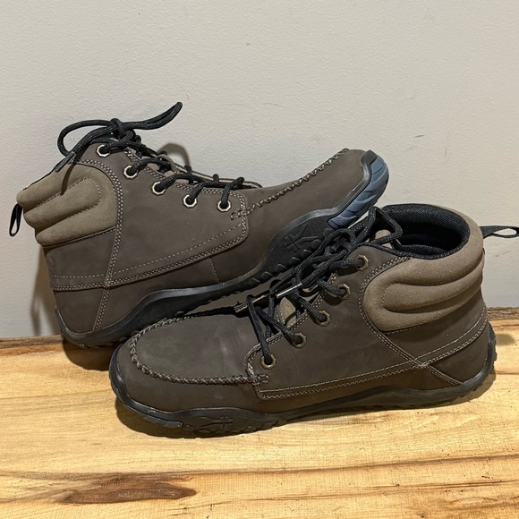 Kuru Quest Men\'s Brown Leather Ankle Lace Up Camp‎ Hiking Boots mens 10.5 A 60 main image 8